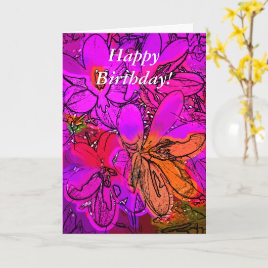 花 カード (黄色い花)