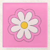 花 ガラスコースター (正面)