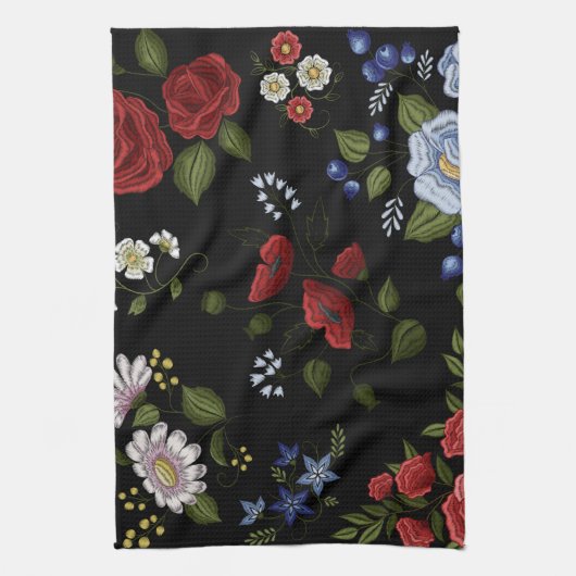 花 キッチンタオル (縦)