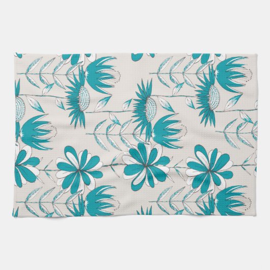 花 キッチンタオル (横)