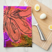 花 キッチンタオル (四つ折り)