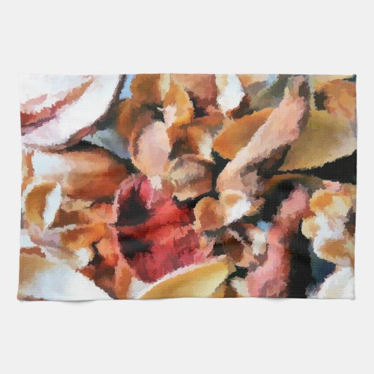 花 キッチンタオル (横)