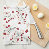 花 キッチンタオル (四つ折り)