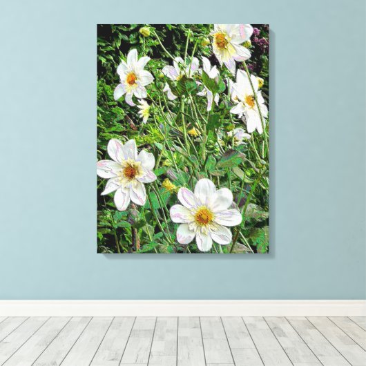 花 キャンバスプリント (インサイチュ (ウッドフロア))