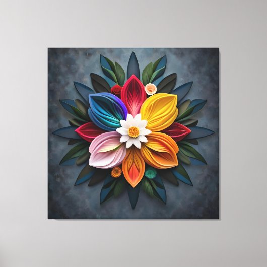 花 キャンバスプリント (正面)