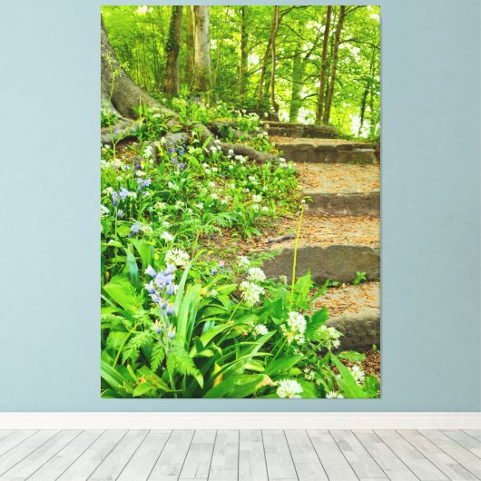 花 キャンバスプリント (インサイチュ (ウッドフロア))