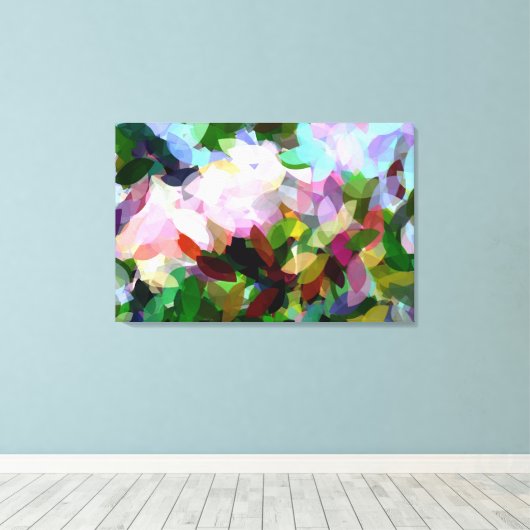 花 キャンバスプリント (インサイチュ (ウッドフロア))