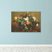 花 キャンバスプリント (インサイチュ (ウッドフロア))