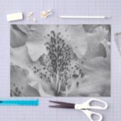 花 グレー 薄葉紙 (クラフト)