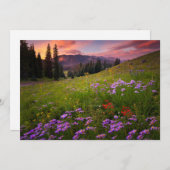 花 |コロラド州の紫色の野生の花 サンキューカード (正面/裏面)