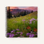 花 |コロラド州の紫色の野生の花 ノートブック (正面)