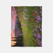 花 |コロラド州の紫色の野生の花 フリースブランケット (正面)