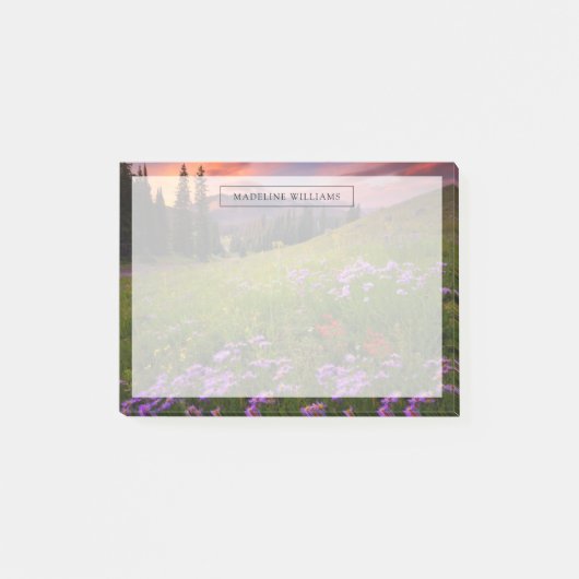 花 |コロラド州の紫色の野生の花 ポストイット (正面)