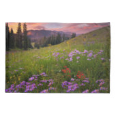 花 |コロラド州の紫色の野生の花 枕カバー (裏面)