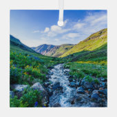 花 |コロラド州ワイルドフラワー ガラスオーナメント (裏面)