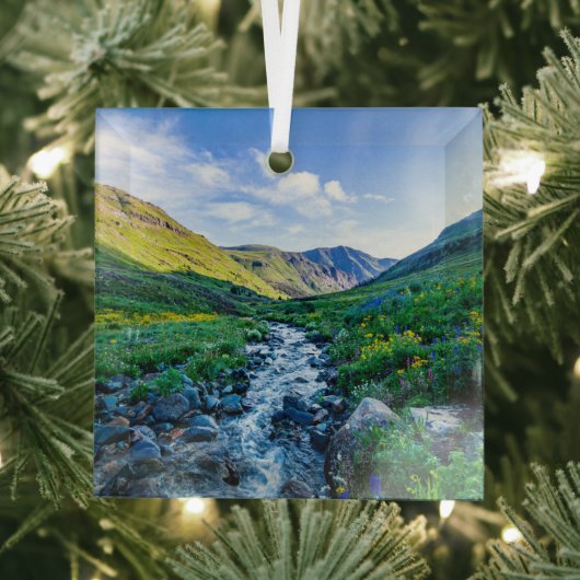 花 |コロラド州ワイルドフラワー ガラスオーナメント (インサイチュ)