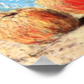 花、コーヒーポットとフルーツby Vincent vanゴッホ ポスター (角)