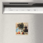 花、コーヒーポットとフルーツby Vincent vanゴッホ マグネット (インサイチュ (食洗機))