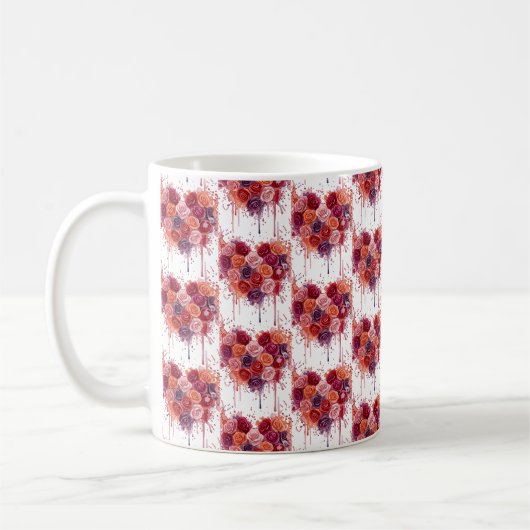 花 コーヒーマグカップ (左)
