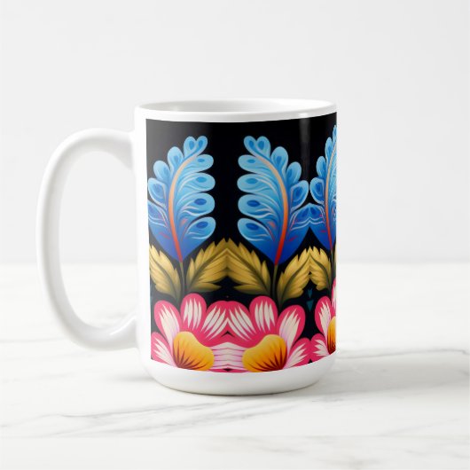 花 コーヒーマグカップ (左)