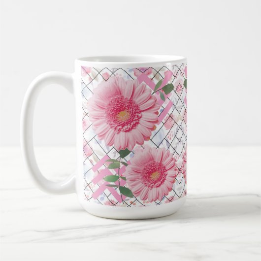 花 コーヒーマグカップ (左)