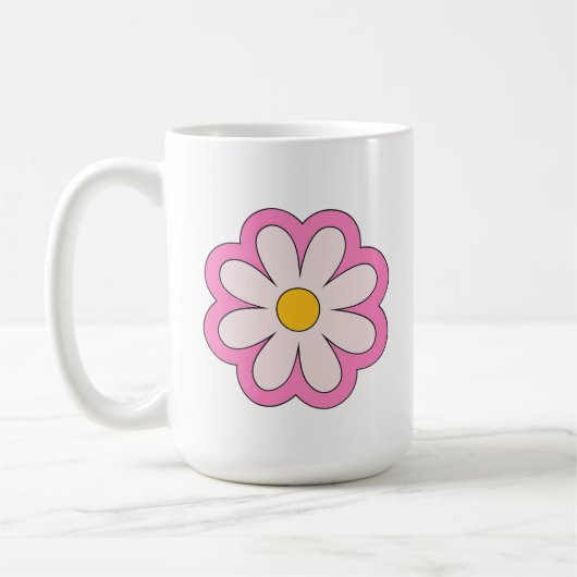 花 コーヒーマグカップ (左)