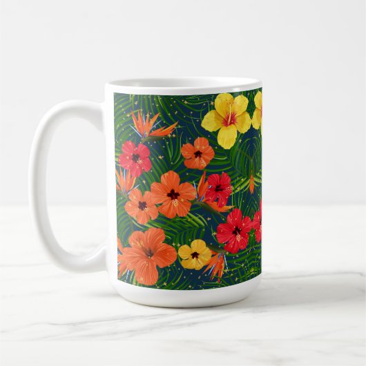 花 コーヒーマグカップ (左)