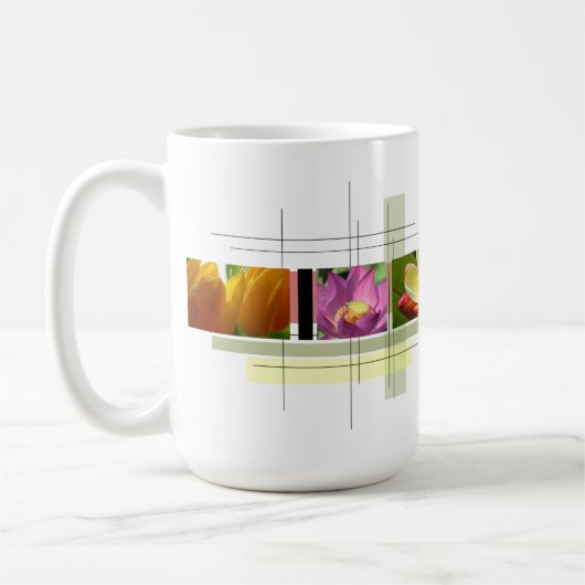 花 コーヒーマグカップ (左)