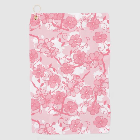 花 ゴルフタオル (正面)