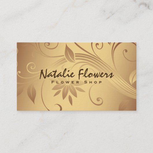 花 |ゴールデン 名刺 (正面)