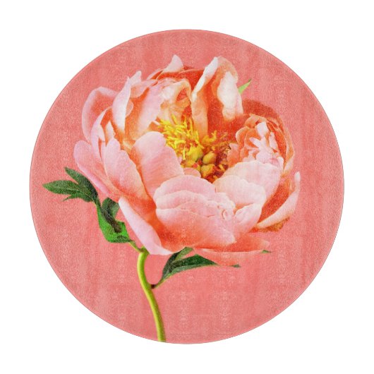 花 |サンゴの牡丹の花 カッティングボード (正面)