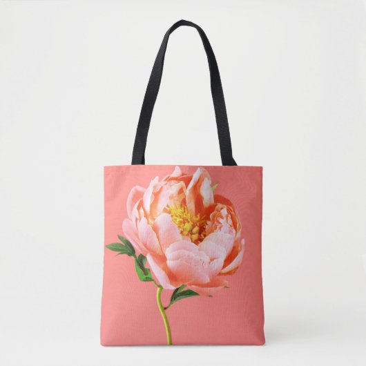 花 |サンゴの牡丹の花 トートバッグ (正面)