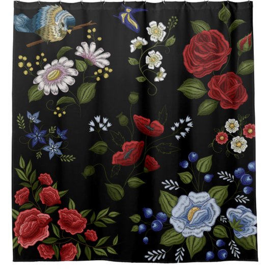 花 シャワーカーテン (正面)
