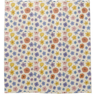 花 シャワーカーテン