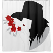 花 シャワーカーテン (正面)