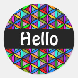 花 – シームレスパタ数々のーン – カラー ラウンドシール