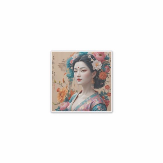 花 シール (正面)