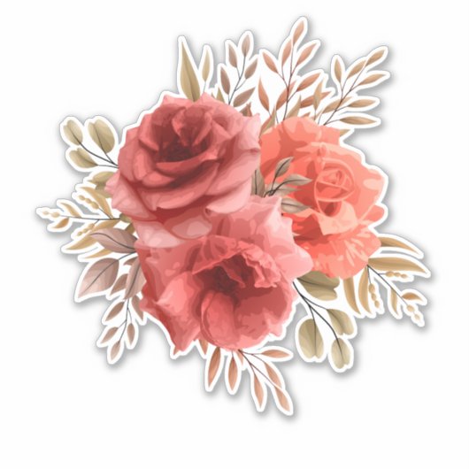 花 シール (正面)