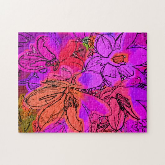 花 ジグソーパズル (横)