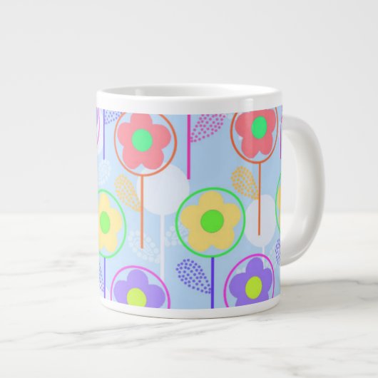 花 ジャンボコーヒーマグカップ (正面右)