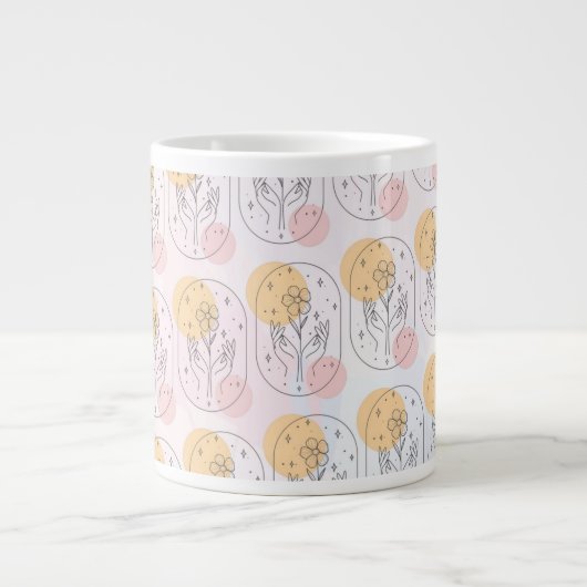 花 ジャンボコーヒーマグカップ (正面)