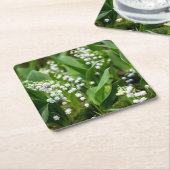 花 |スウェーデンのリリー スクエアペーパーコースター (アングル)