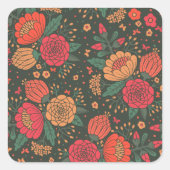 花 スクエアシール (正面)