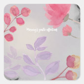 花 スクエアシール (正面)