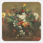 花 スクエアシール (正面)