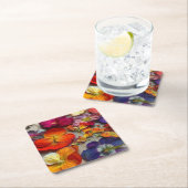 花 スクエアペーパーコースター (インサイチュ)