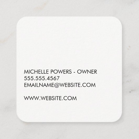 花 スクエア名刺 (裏面)