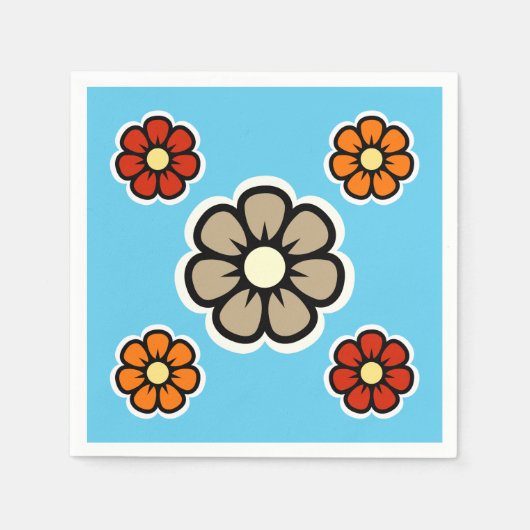 花 スタンダードカクテルナプキン (正面)