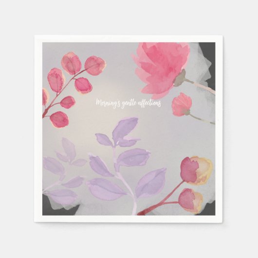 花 スタンダードカクテルナプキン (正面)