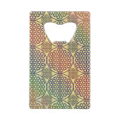 花 – スタンプグランジパターン1 クレジットカード栓抜き (裏面)